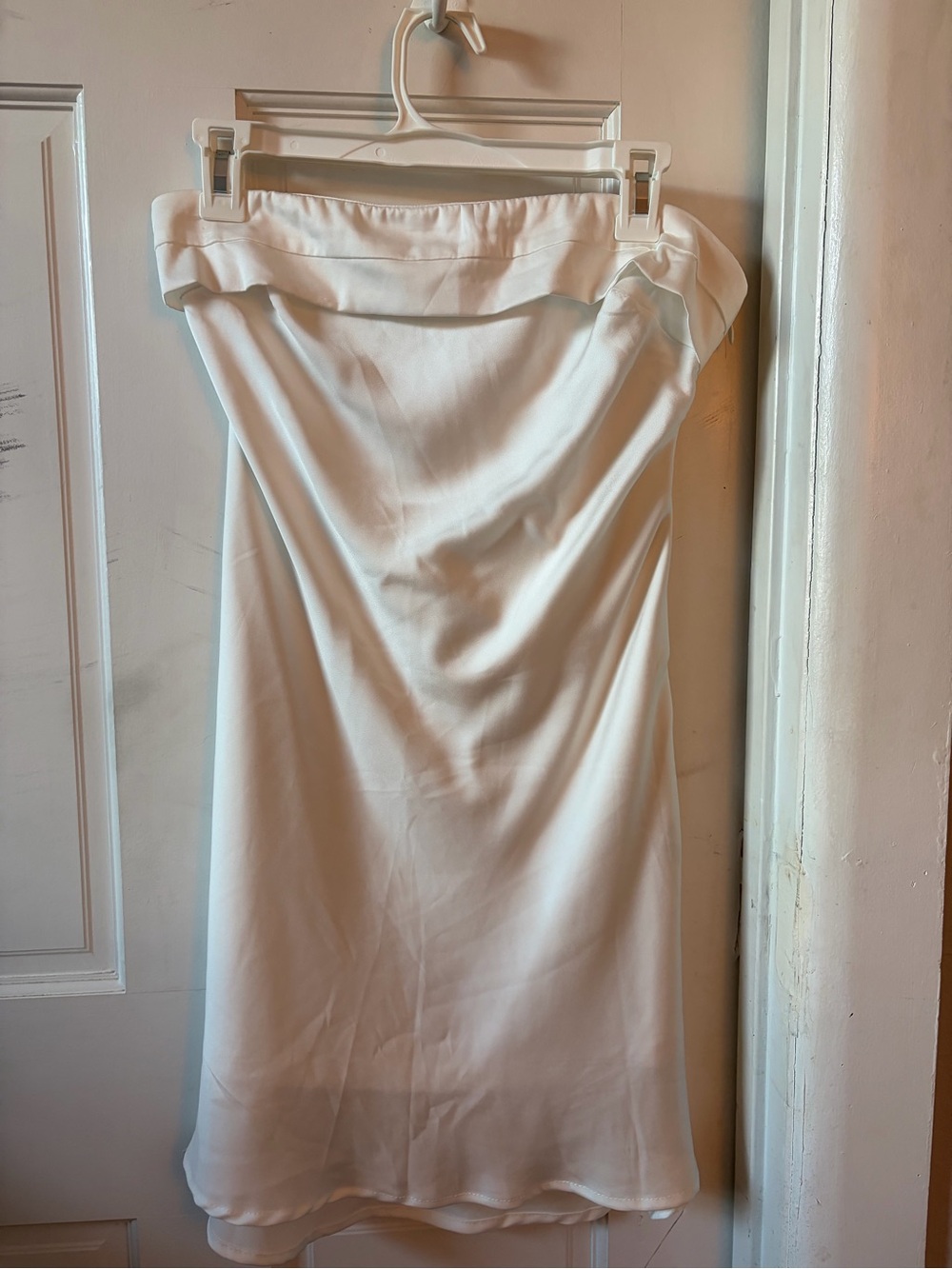 White Satin Mini Dress